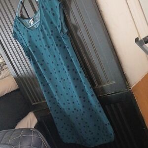 Teal Polka Dot Dress